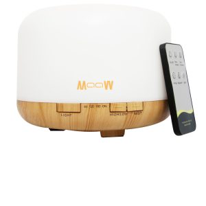 9 LED Ultrasonic Aroma Diffuser w/Remote Control - 600ml